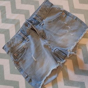 Girls denim shorts size 8